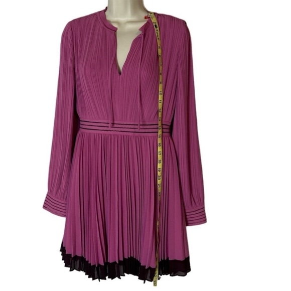 Jonathan Simkhai NWT Pink Pleated Tie Front Dress - Picture 6 of 11